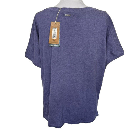 NEW Prana Knit Sweater Short Sleeve Lavender Purple Sz S - Picture 2 of 9